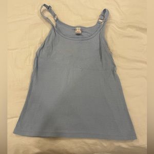 Blue Tank with Built-in Cami